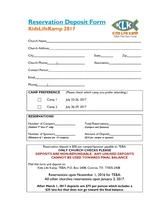 Reservation Deposit Form